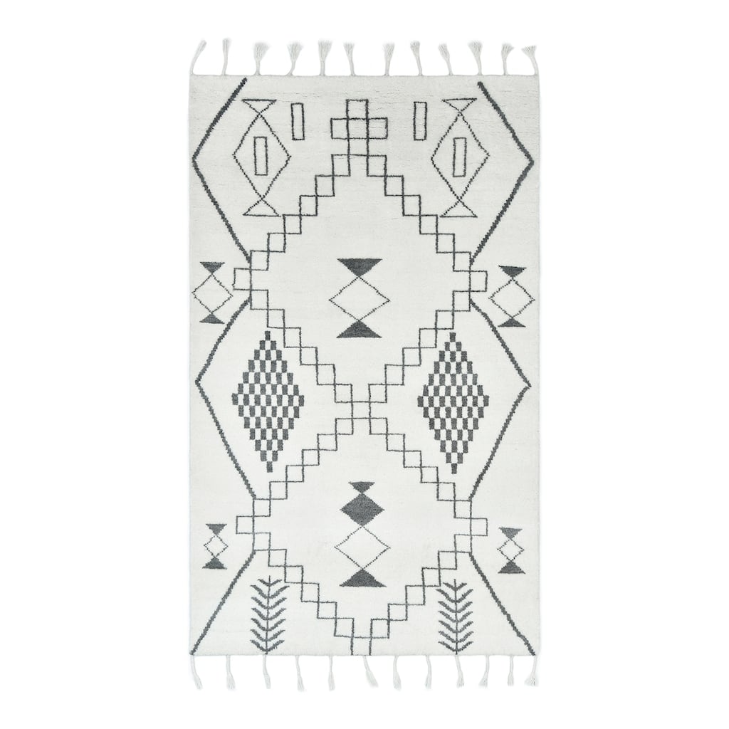 Overton Handmade Boho Moroccan Area Rug