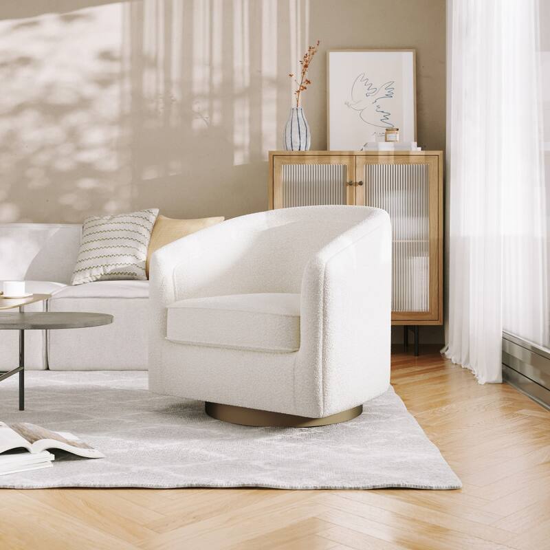 Club Style Swivel Commercial Barrel Accent Armchair - 27.25"D x 28.5"W x 30.75"H