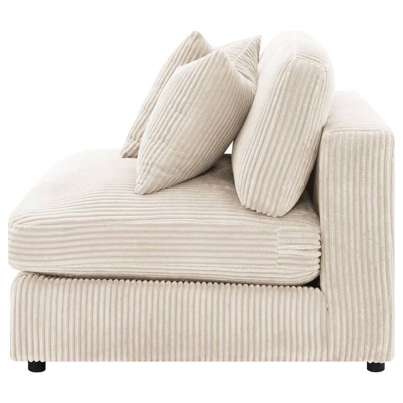 Blaine Contemporary Upholstered Armless Chair Fog
