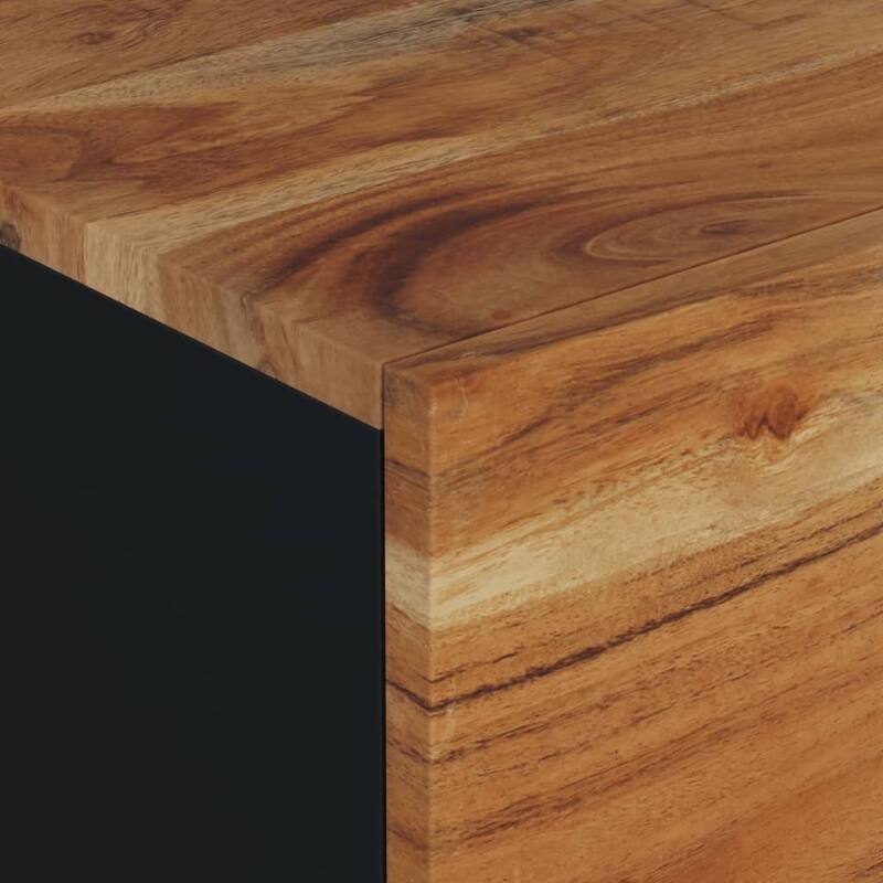 vidaXL Coffee Table 31.5"x19.7"x15.7" Solid Wood Mango&Engineered Wood