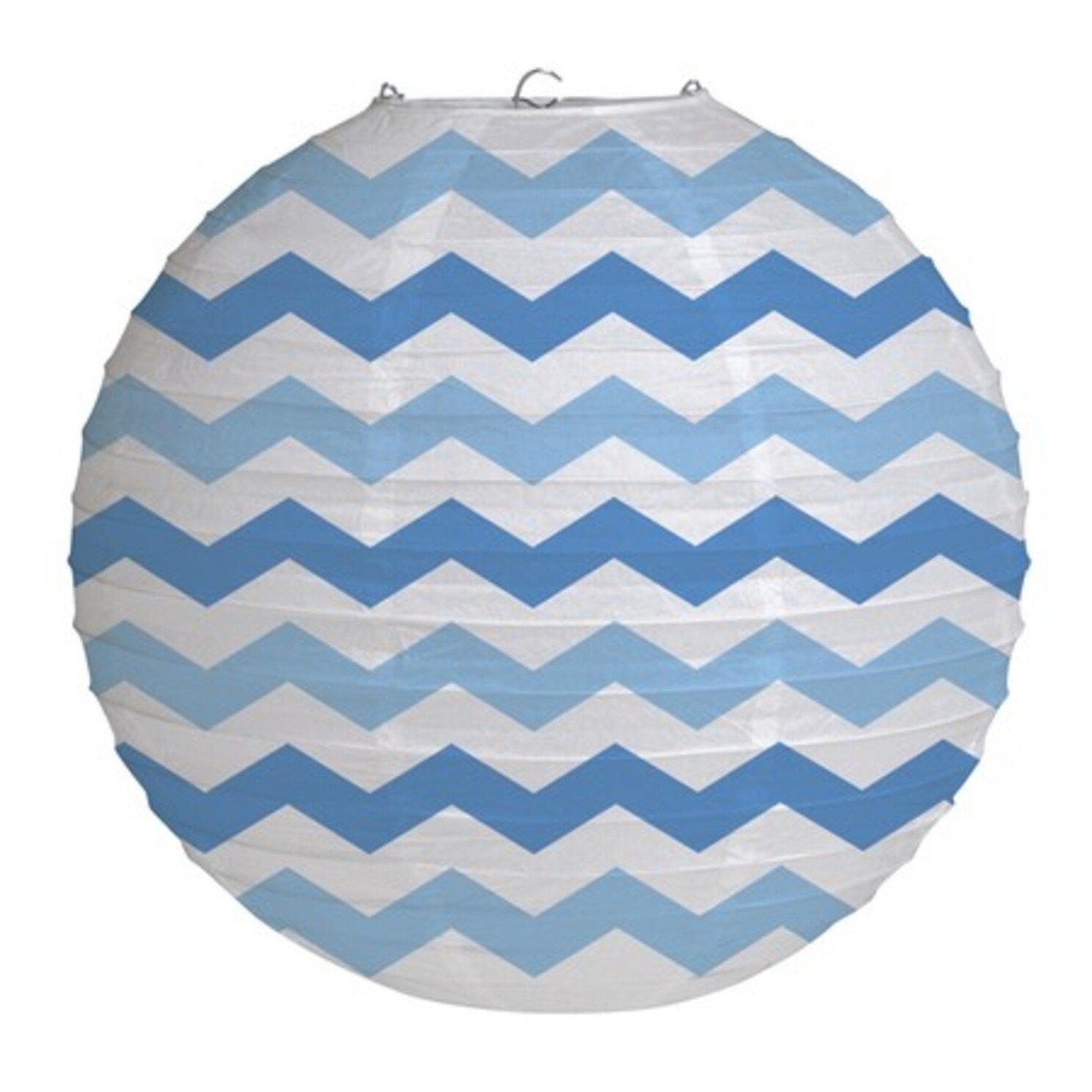 Shop Club Pack Of 12 Chevron True Blue Hanging Tissue Paper