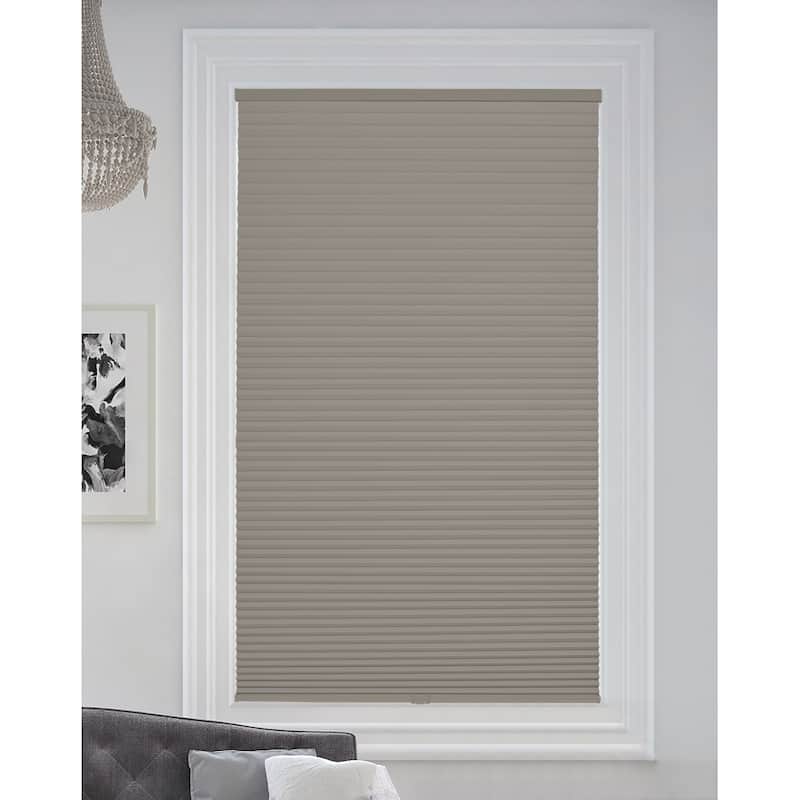 BlindsAvenue Cordless Blackout Cellular Honeycomb Shade, 9/16" Single Cell, Sticks & Stones
