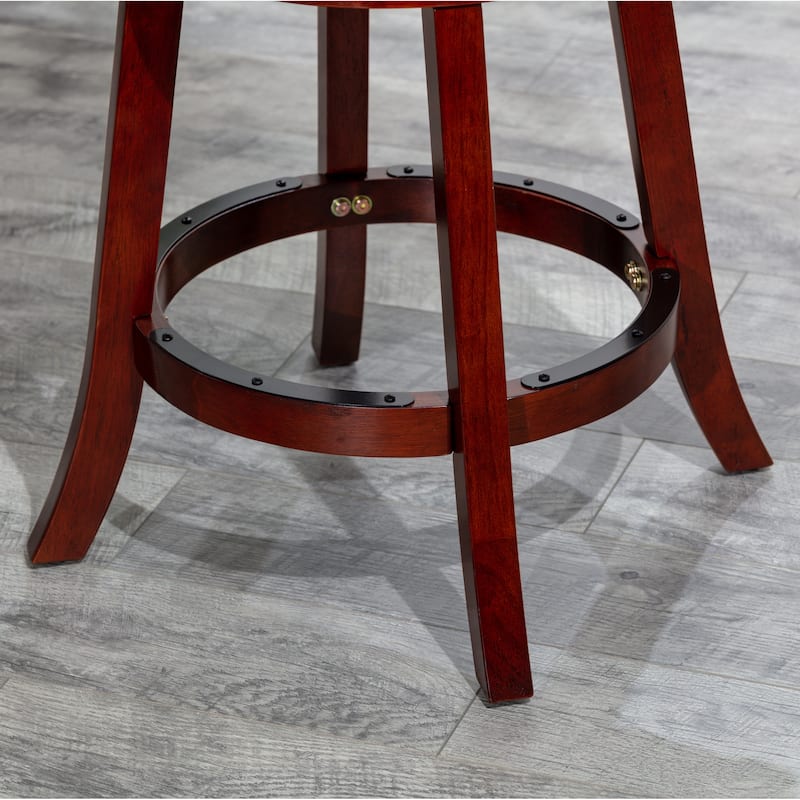 Bar Height X-Back Swivel Stool,Fabric Seat