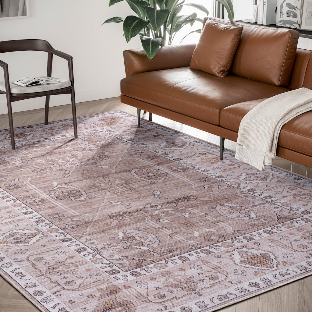 Abani Rugs Molana Collection MOL170A Vintage Beige Brown Area Rug