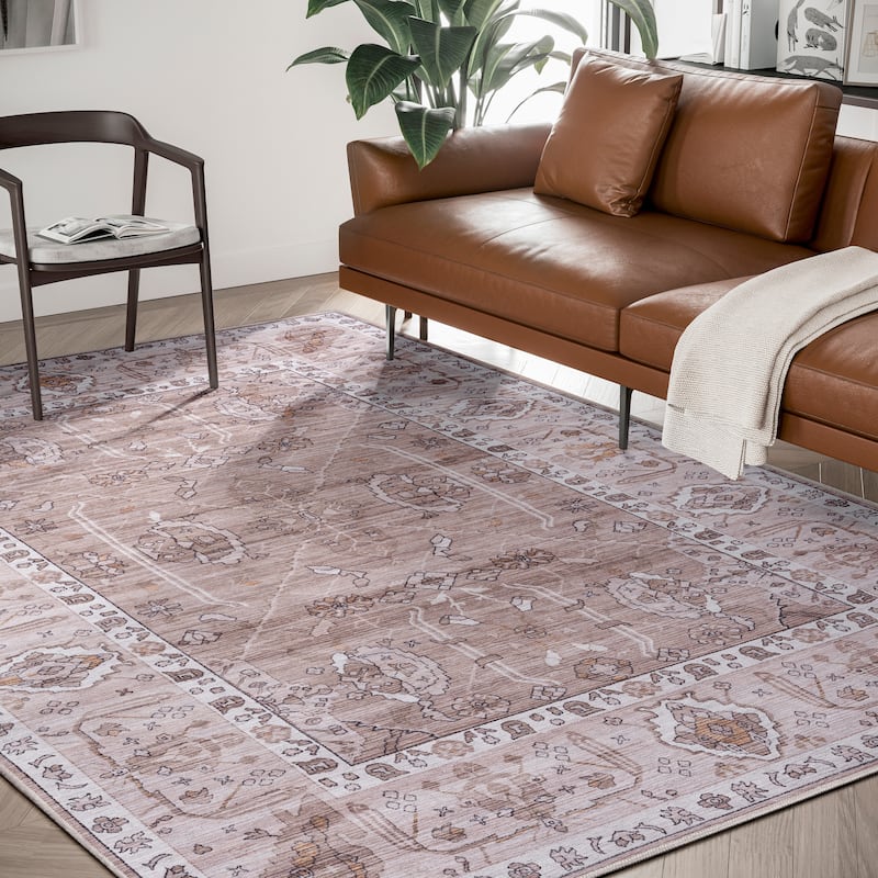 Abani Rugs Molana Collection MOL170A Vintage Beige Brown Area Rug