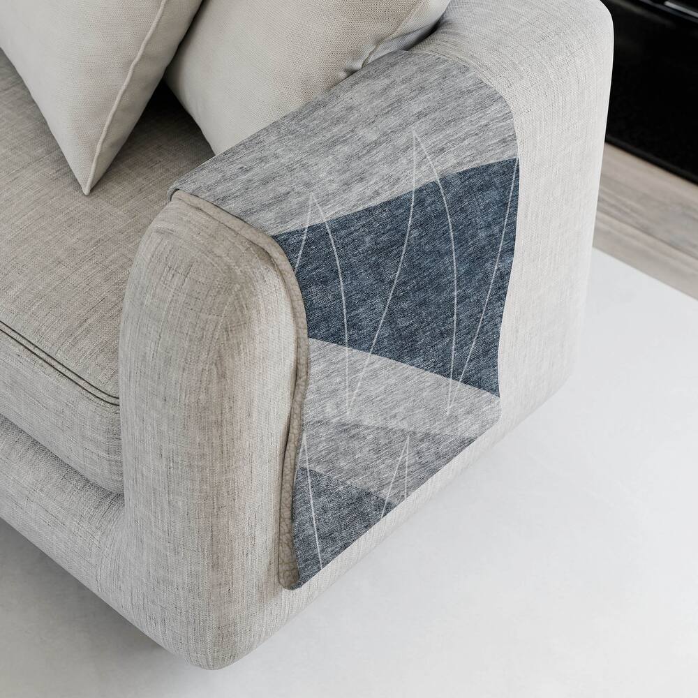 Premium Machine Washable Modern Prism Sherpa Throw Blanket