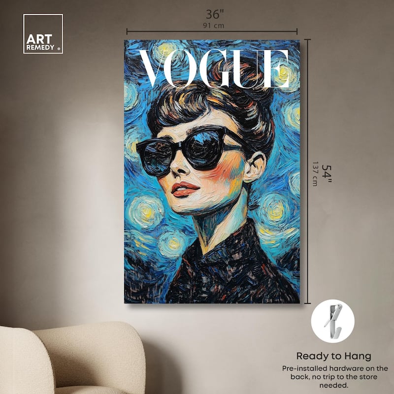 Starry Night Icon Canvas by Art Remedy, Gallery Wrapped