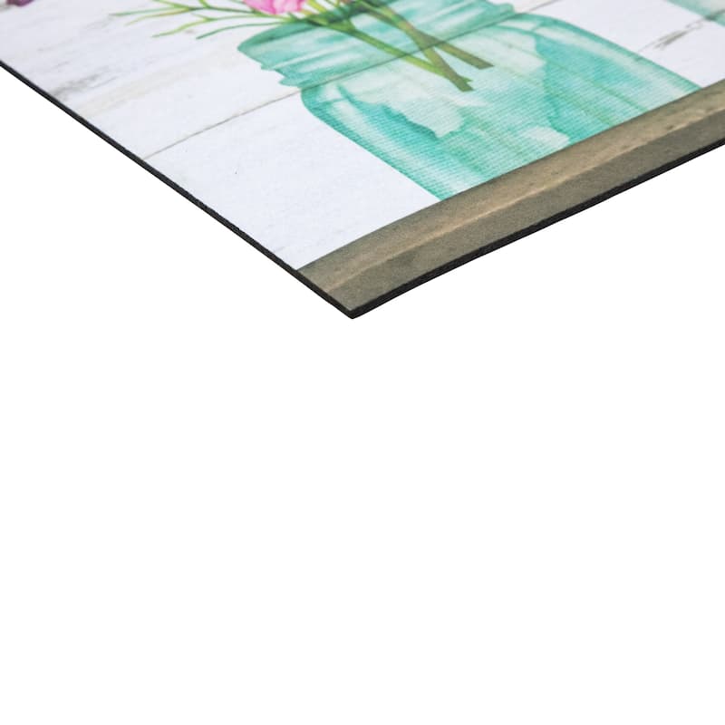 Welcome Friends Spring Bouquet Doormat 18" x 30" - 30