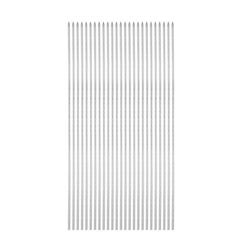 25pcs Kebob Skewers 28cm x 3mm Stainless Steel Round BBQ Grill Sticks - 28cm x 3mm