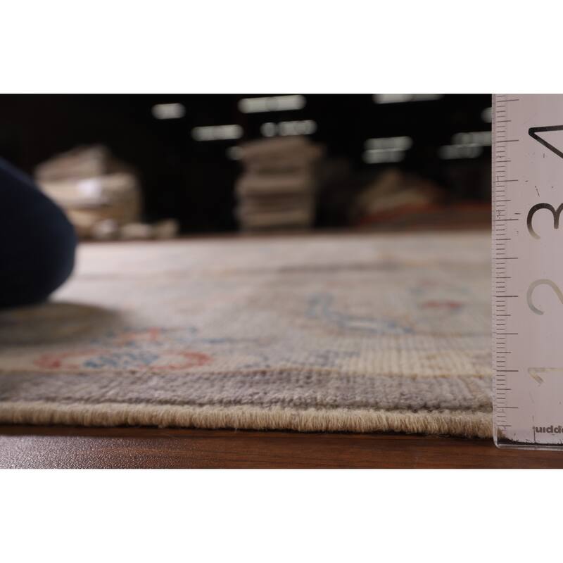 Grey Oushak Turkish Area Rug Hand-Knotted Vegetable Dye Wool Carpet - 8'4" x 9'11"