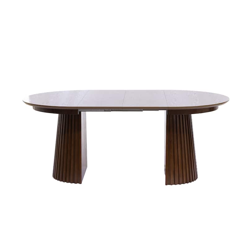 Christopher Knight Home - Mid-Century Extendable Dining Table Set with Upholstered Cane Back Dining Chairs