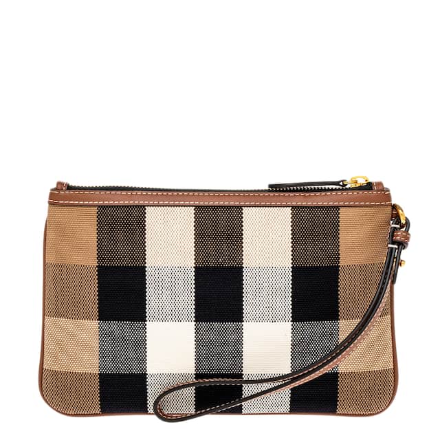 Burberry Peyton Check and Leather Pouch