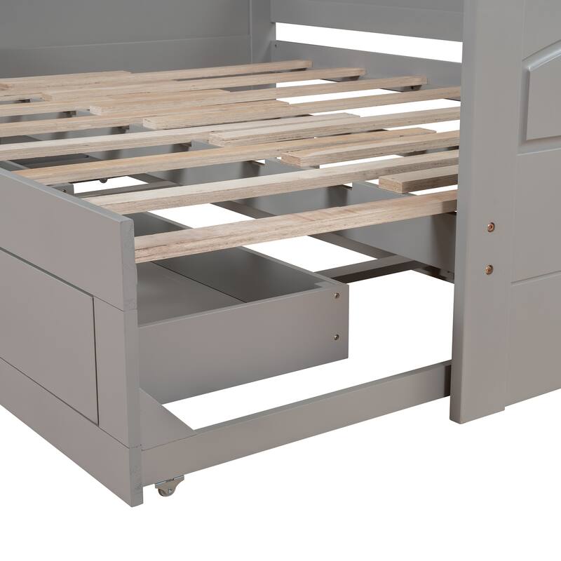 Multi-Functional Twin to King Size Daybed with Drawers and Trundle