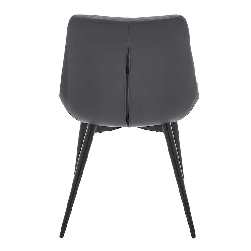Loralie Faux Leather and Black Metal Dining Chairs - Set of 2