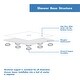 preview thumbnail 8 of 13, DreamLine SlimLine 32 in. D x 32 in. W x 2 3/4 in. H Double Threshold Shower Base - 32" x 32"
