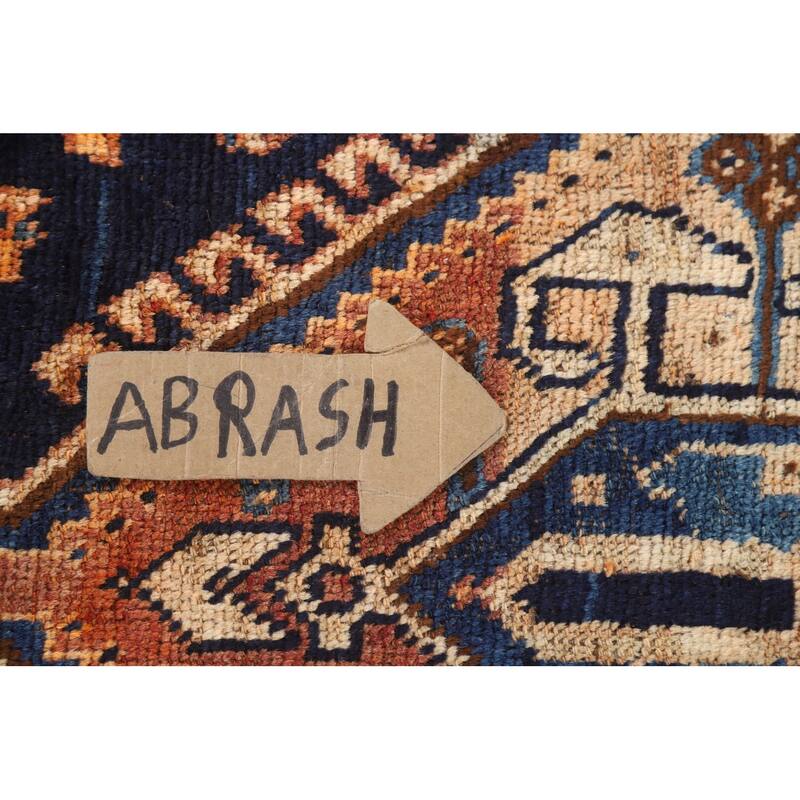 Tribal Qashqai Persian Antique Area Rug Handmade Wool Carpet - 3'6"x 7'9"
