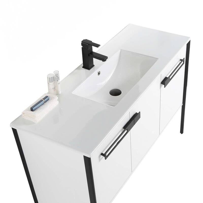 Fine Fixtures Oakville Bathroom Vanity with White Ceramic Sink