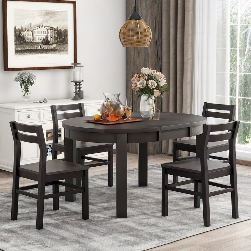 Round dining 2025 table set farmhouse