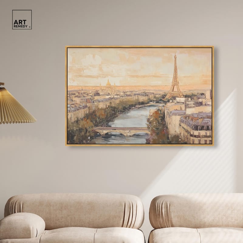 Sunrise Paris Canvas by Art Remedy