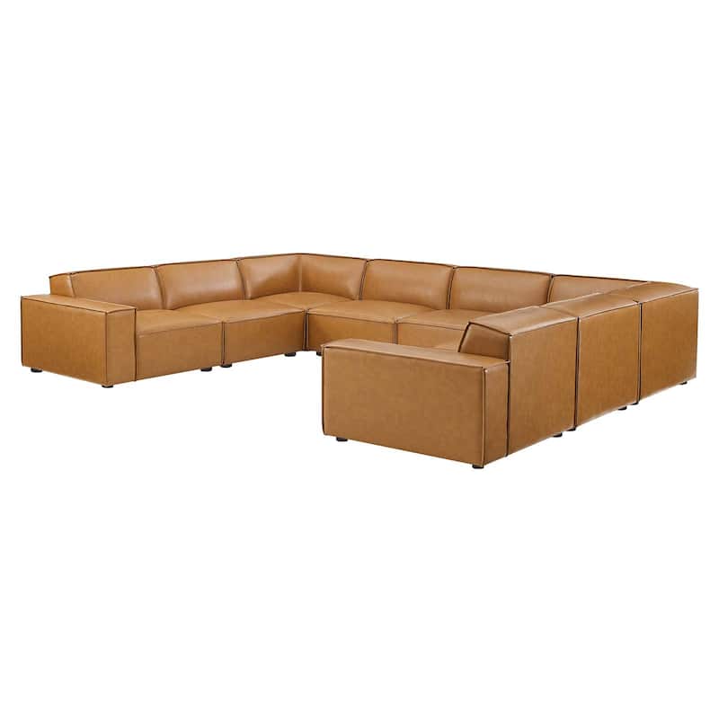 Restore 8-Piece Vegan Leather Sectional Sofa - Symmetrical