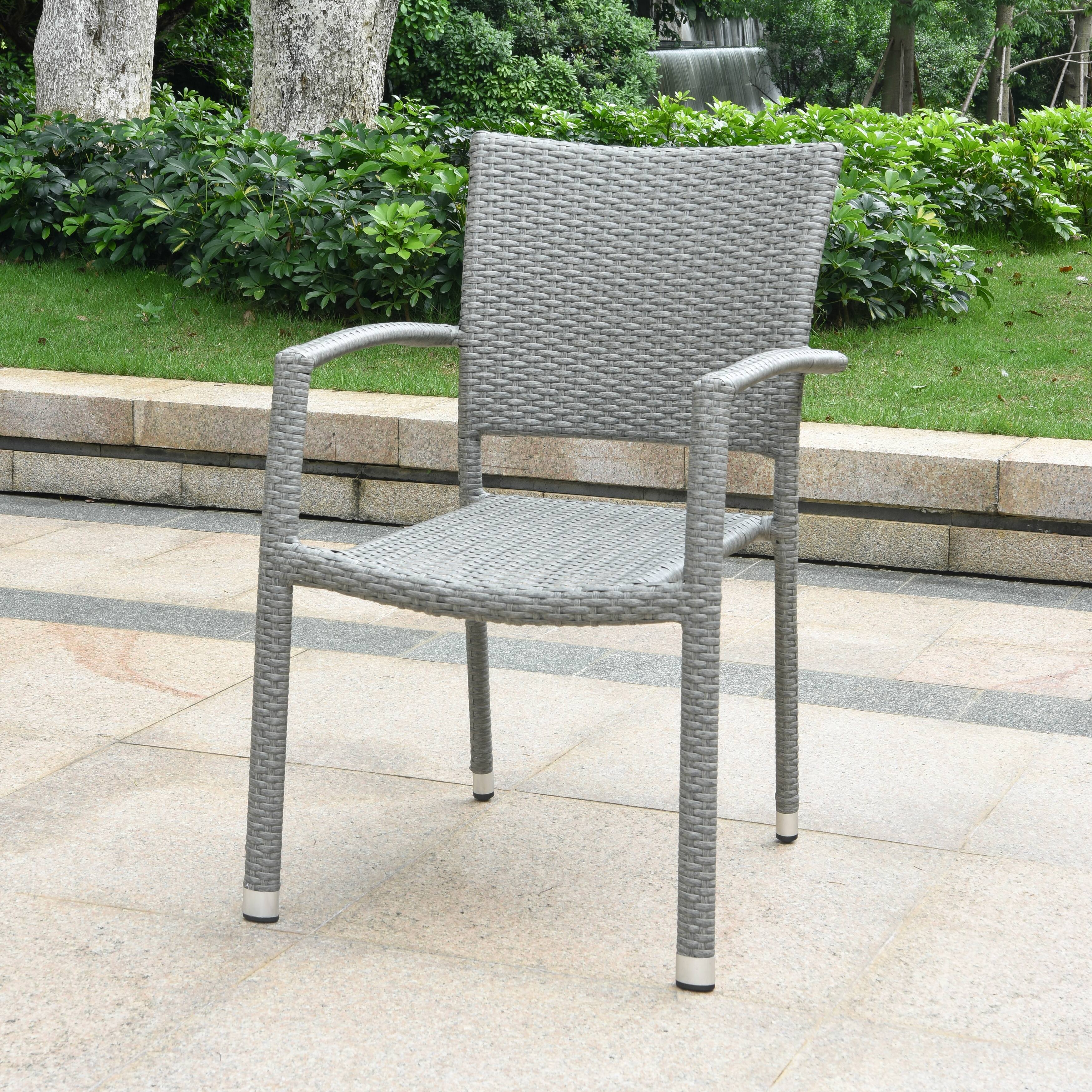 Barcelona Resin Wicker/Aluminum Outdoor Dining Chairs (Set of 2) On Sale Bed Bath & Beyond