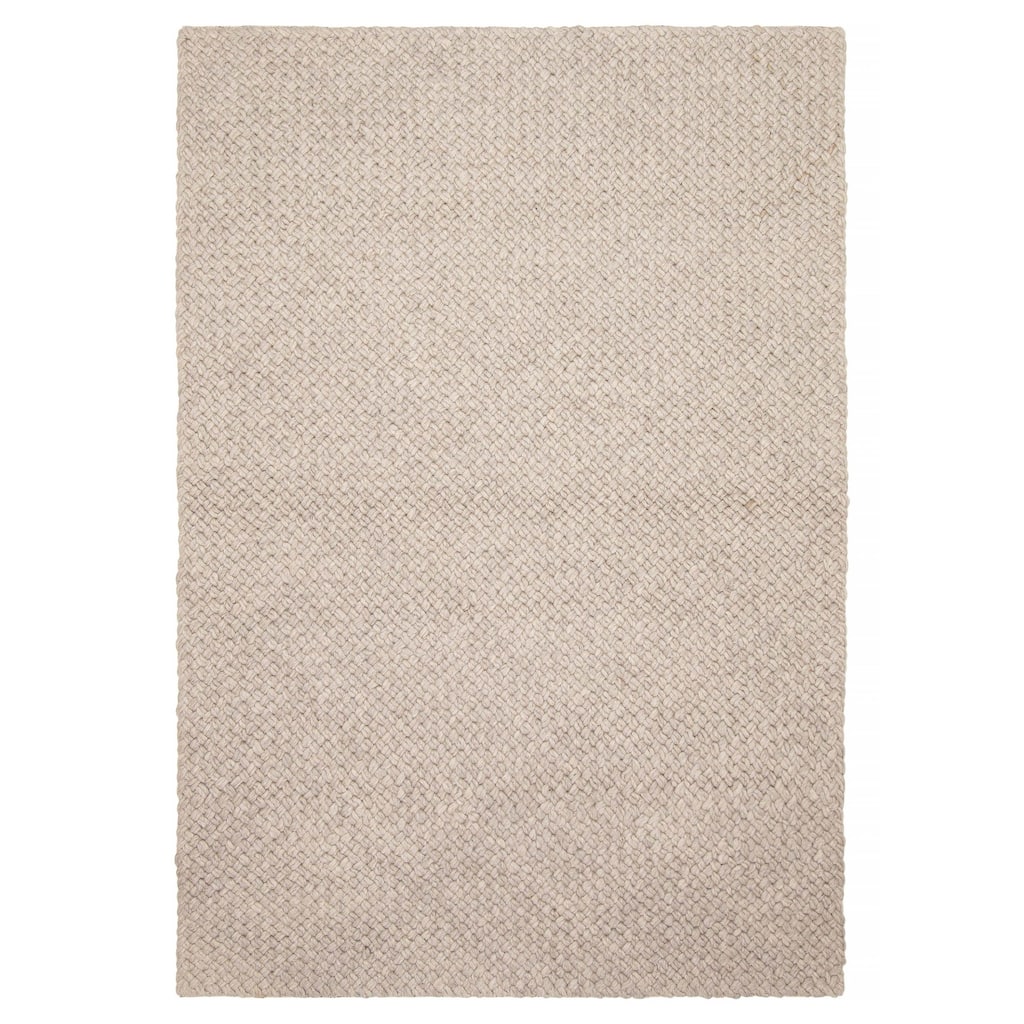ECARPETGALLERY Braid weave Sienna Grey Wool Rug - 5'4 x 7'9