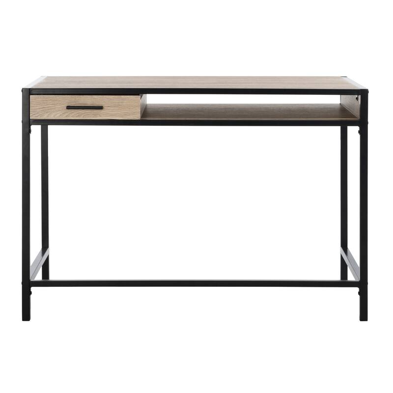 SAFAVIEH Jacqueline Rustic Brown/ Black 1-Drawer 1-Shelf Desk