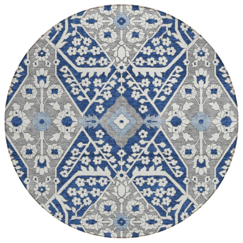 HomeRoots Floral Transitional Rectangle Outdoor Rug