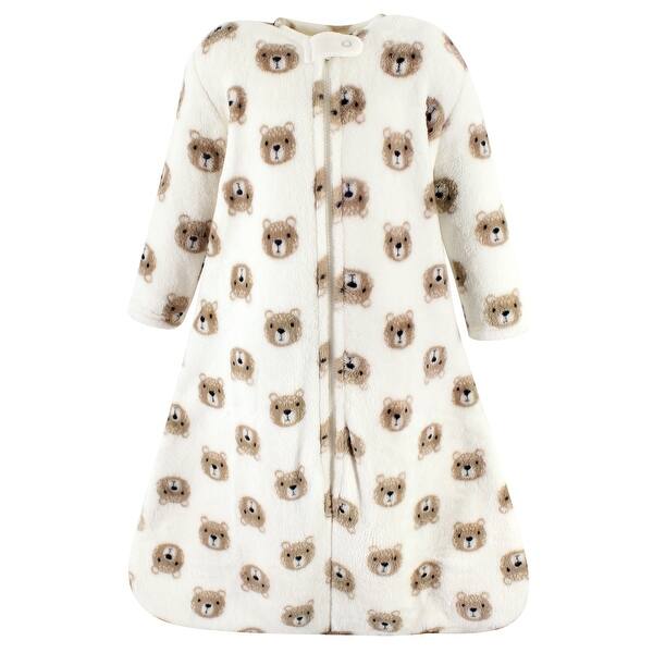 slide 1 of 1, Hudson Baby Plush Long-Sleeve Sleeping Bag, Sack, Blanket, Bear 12-18 Months - Long-Sleeve Bear