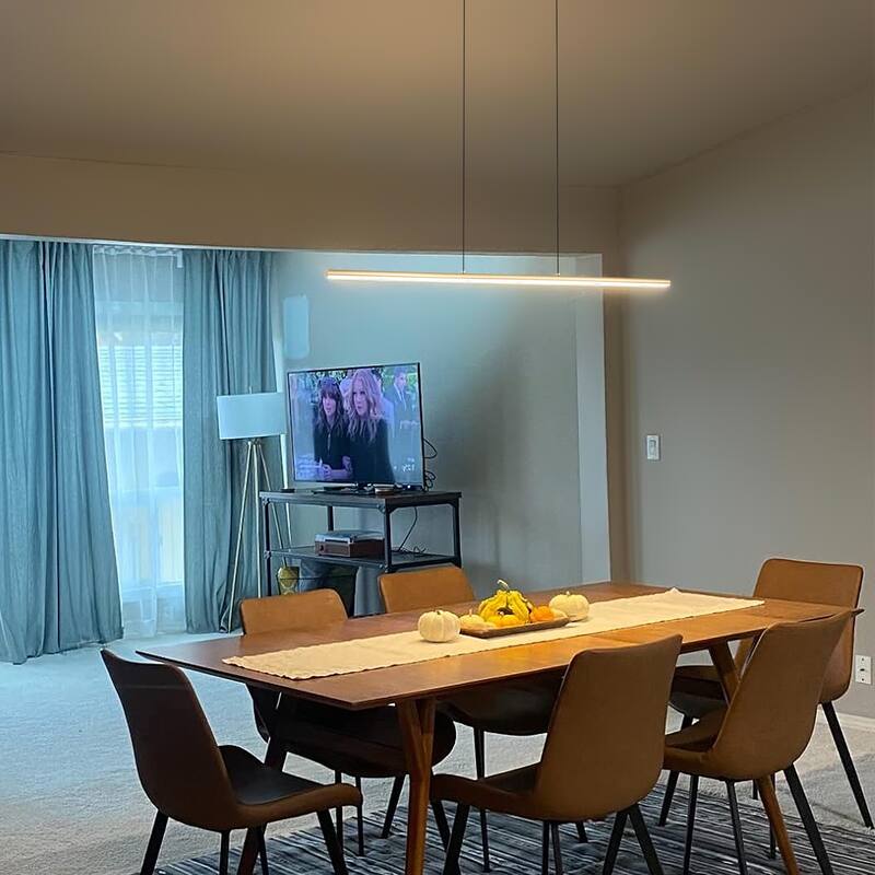 Minimalist Modern Dimmable Kitchen Island Light Linear Chandelier