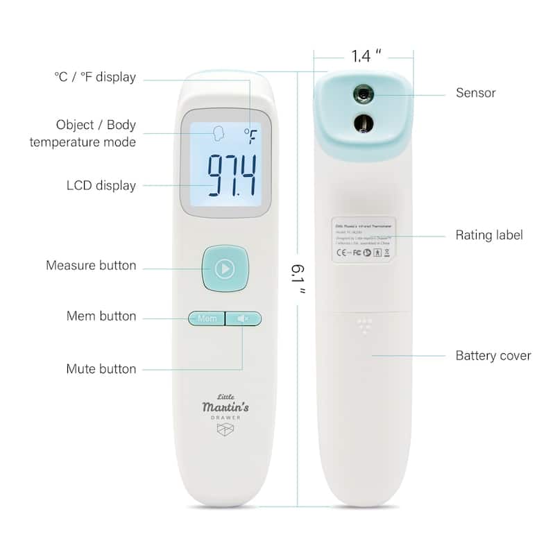 Little Martin's Non-Contact Forehead Infrared Thermometer - Blue