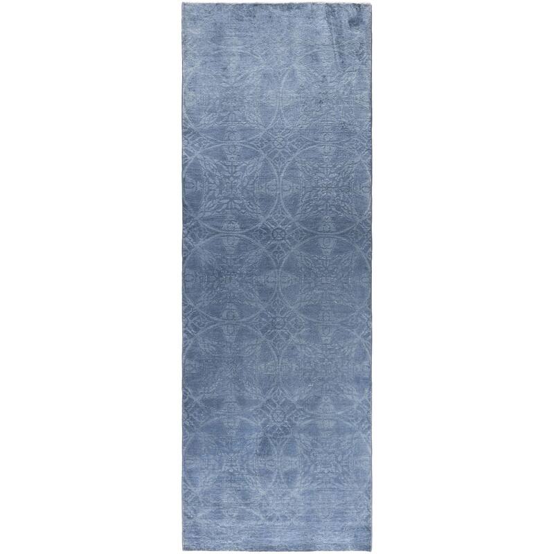 Overdyed One-of-a-Kind Hand-Knotted Area Rug - Gray - 4' 3" x 12' 0"