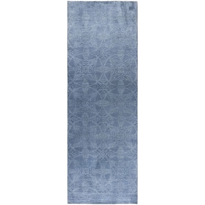 Overdyed One-of-a-Kind Hand-Knotted Area Rug - Gray - 4' 3" x 12' 0"
