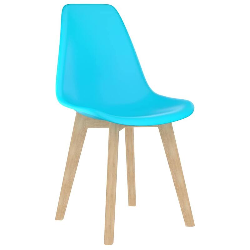 vidaXL Dining Chairs Accent Side Chair with Wooden Legs for Kitchen Plastic