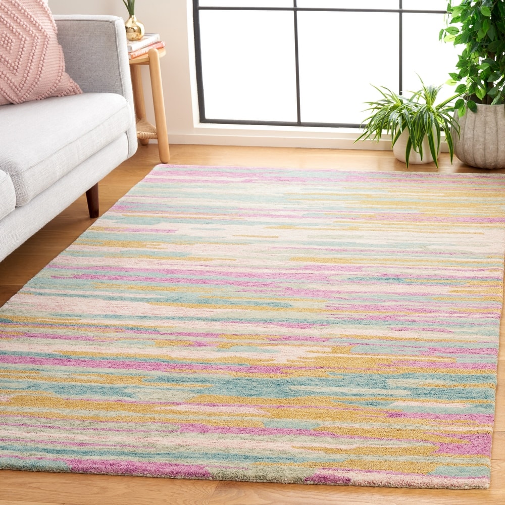 SAFAVIEH Handmade Bellagio Camelia Contemporary Wool Rug