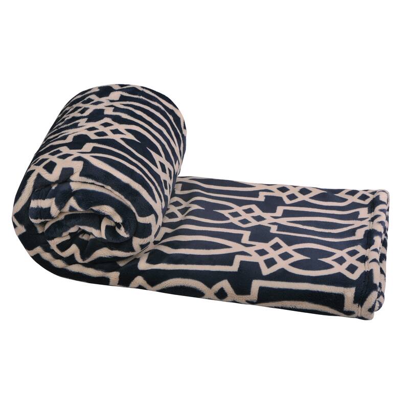 Flannel Velvet Carteret Couch Cover Throw Blanket, 60" x 70"