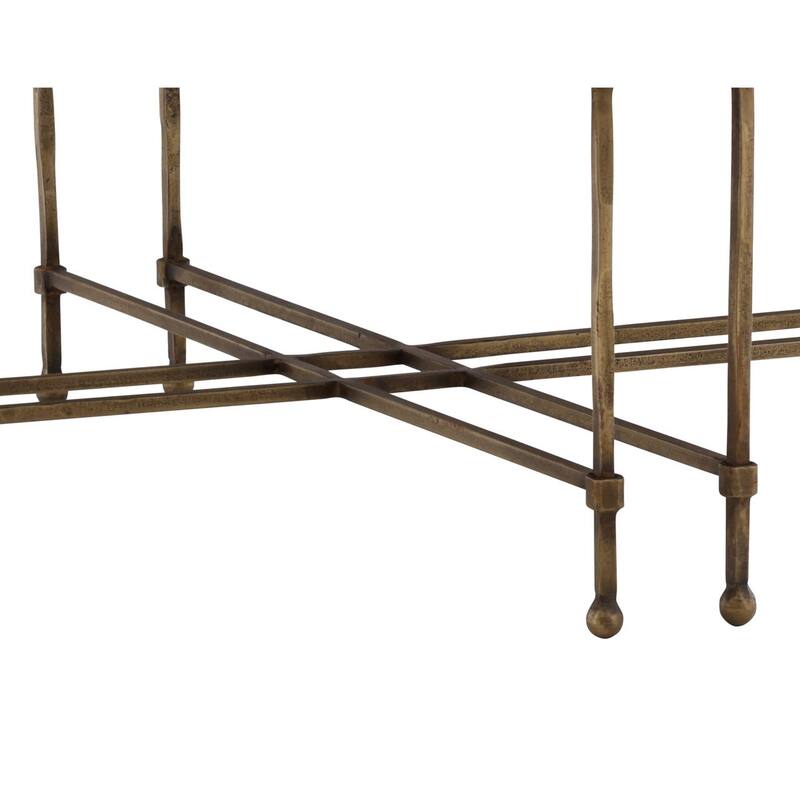 Furniture Classics Shirley Gold Iron Marble Inlaid Coffee Table