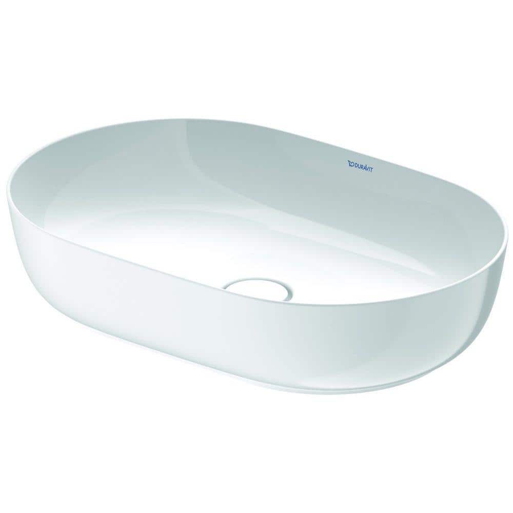 Luv 23-5/8" Oval Ceramic Vessel Bathroom Sink