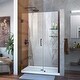 preview thumbnail 9 of 21, DreamLine Unidoor 45-46 in. W x 72 in. H Frameless Hinged Shower Door with Shelves - 45" - 46" W Oil Rubbed Bronze Finish