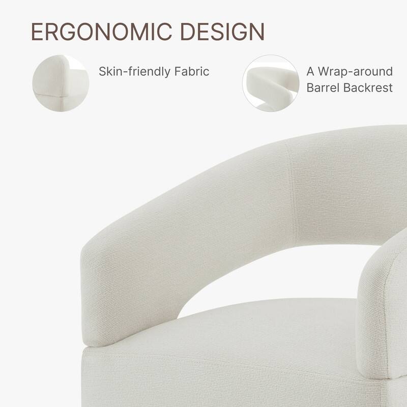 Spruce & Spring Parker Modern Mobile Dining Chair with Casters & Open Back