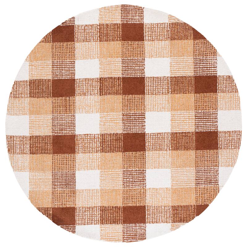 SAFAVIEH Handmade Genre Belmira Farmhouse Checkered Wool Rug