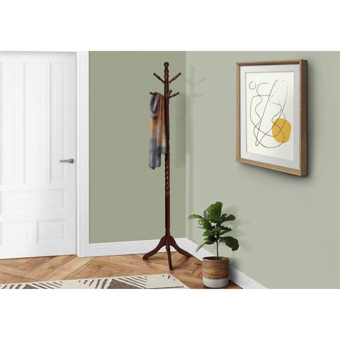 Offex OFX-284425-MO - Cherry Traditional Solid Wood Coat Rack