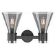 preview thumbnail 42 of 46, Innovations Lighting Downtown Urban - Lawton Cone - 2 Light 16" Wall-Mounted Bath Vanity Light
