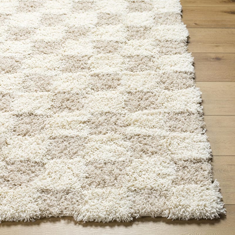 Livabliss Sibari Modern Checkered Plush Area Rug