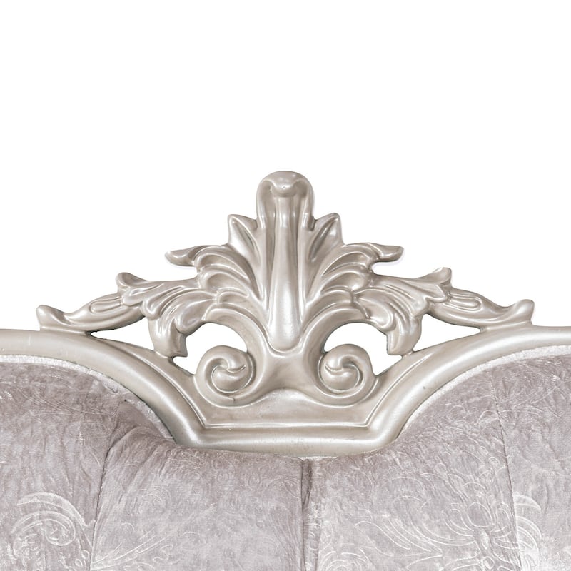 Furniture of America Clarissa Traditional 3-Seater Sofa with Button Tufted Back and Accent Pillow