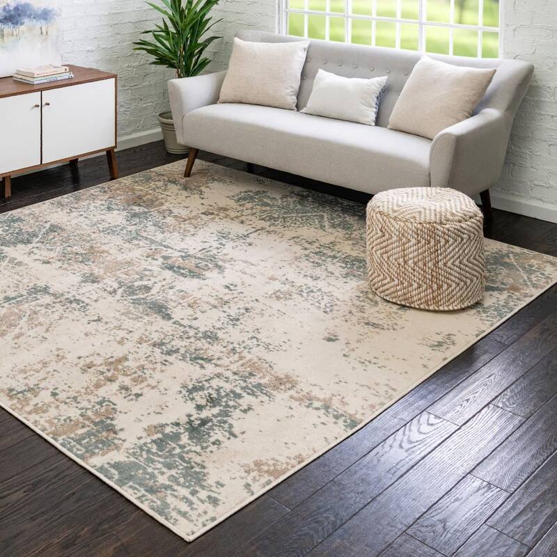 Contemporary Daisy Collection Area Rug