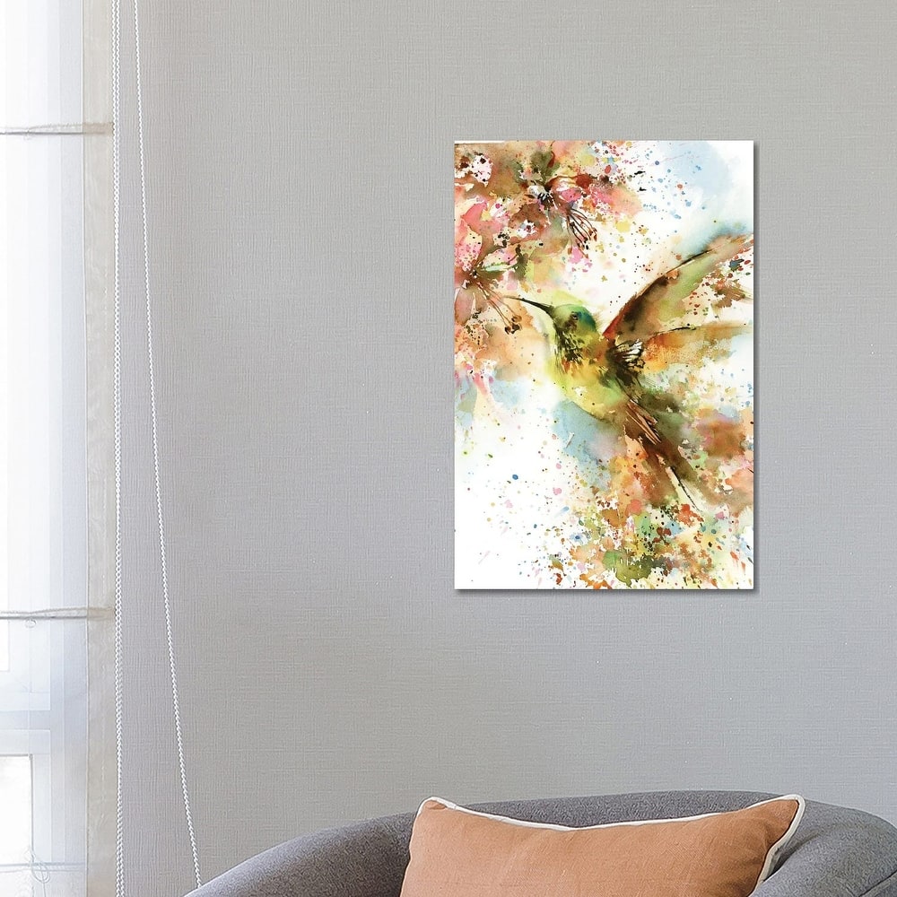 iCanvas "Hummingbird In Bright Colors" by Sophie Rodionov Canvas Print