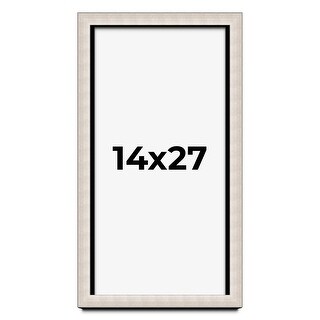 14x27 Shadow Box Frame Silver Real Wood Contemporary Shadowbox Display ...