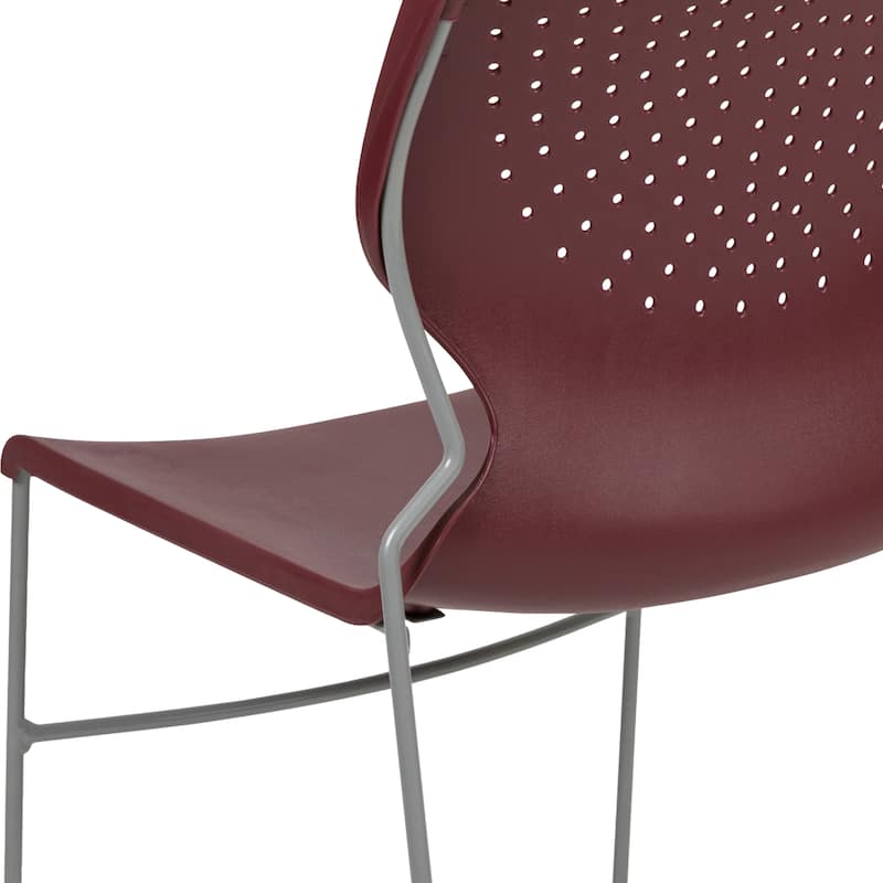 661 lb. Capacity Full Back Stack Chair with Powder Coated Frame