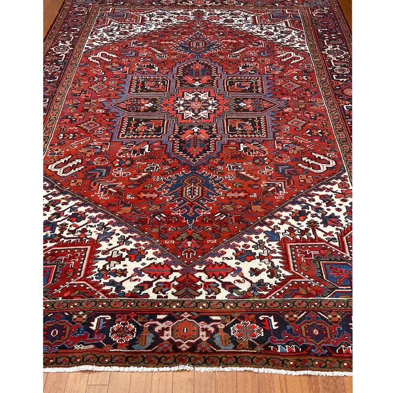 HERAT ORIENTAL Handmade Fine Persian Heriz Wool Rug - 8' x 10'10"